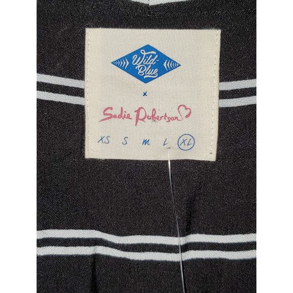 Sadie Robertson Women's /Junior's Blouse Striped Office Business Style Size XL - Picture 4 of 13